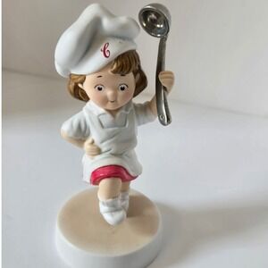 Campbell Soup Kids Chef Figurine Girl with Ladle 2003 Porcelain‎ Vintage Decor